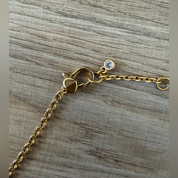 Kate Spade Metal Petal Necklace Gold - Picture 2 of 5